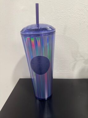 Starbucks Iridescent Purple Cold Cup Tumbler with Straw